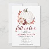 Invitation Tombe en amour Citrouille Fête des mariées florale (Devant)