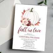Invitation Tombe en amour Citrouille Fête des mariées florale