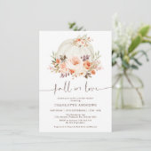 Invitation Tombe en amour Citrouille Fête des mariées florale (Debout devant)