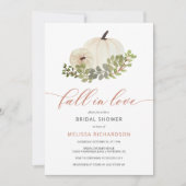Invitation Tombe en amour Fête des mariées botanique Citrouil (Devant)