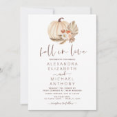 Invitation Tombe en amour Mariage Pampas Citrouille en herbe (Devant)