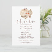 Invitation Tombe en amour Mariage Pampas Citrouille en herbe (Debout devant)
