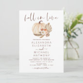 Invitation Tombe en amour Mariage Pampas Citrouille en herbe (Debout devant)