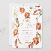 Invitation Tombe en amour Physalis Fête des mariées d'automne (Devant)