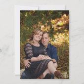 Invitation Tombe Feuille Terracotta Calligraphie Fiançailles  (Dos)