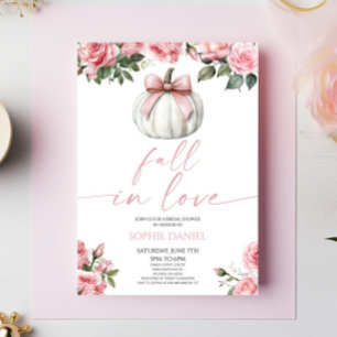 Invitation Tombée amoureuse Arc rose Citrouille Floral Shower