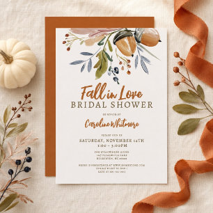 Invitation Tombée en amour Aquarelle Automne Enterrement de v