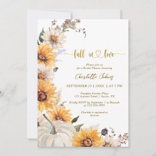 Invitation Tombent Amour Tournesols Jaunes Marguerites Enterr
