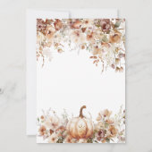 Invitation Tomber amoureux Citrouille Fête des mariées Fleur  (Dos)