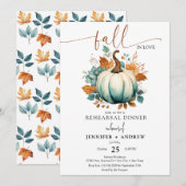 Invitation Tomber amoureux | Citrouille florale | Dîner de ré (Devant / Derrière)
