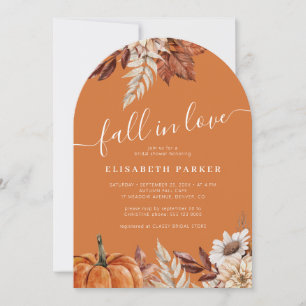 Invitation Tomber amoureux de la douche nuptiale florale de c