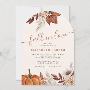 Invitation Tomber amoureux de la douche nuptiale florale de c