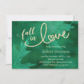 Invitation Tomber amoureux de l'automne | Fête des mariées ve (Devant)