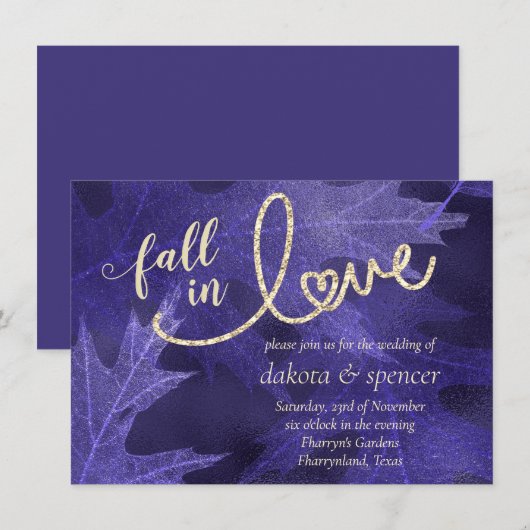 Invitation Tomber amoureux de l'automne | Mulberry Fête des m (Devant / Derrière)