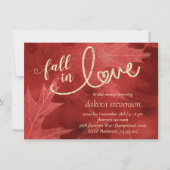 Invitation Tomber amoureux de l'automne | Thanksgiving rustiq (Devant)