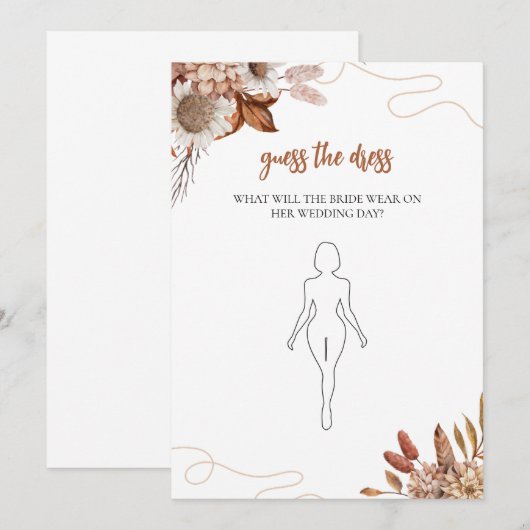 Invitation Tomber amoureux | Devinez Le Jeu Fête des mariées  (Devant / Derrière)