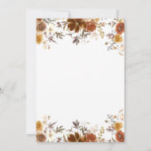 Invitation Tomber amoureux Élégante Fête des mariées Florale (Dos)