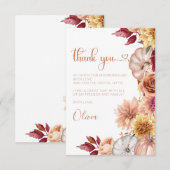 Invitation Tomber amoureux Fête des mariées merci (Devant / Derrière)