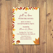 Invitation Tomber amoureux Feuilles d'automne Fête de la chal