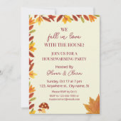 Invitation Tomber amoureux Feuilles d'automne Fête de la chal (Devant)