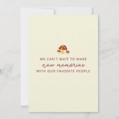 Invitation Tomber amoureux Feuilles d'automne Fête de la chal (Dos)