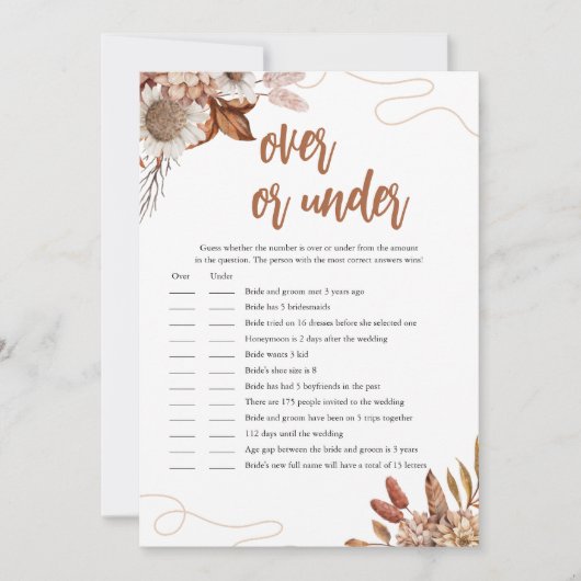 Invitation Tomber amoureux | Plus Ou Sous Fête des mariées Je (Devant)