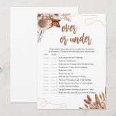 Invitation Tomber amoureux | Plus Ou Sous Fête des mariées Je (Devant / Derrière)