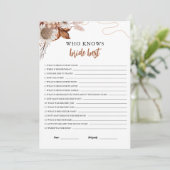 Invitation Tomber amoureux | Qui Connaît La Mariée Meilleure  (Debout devant)