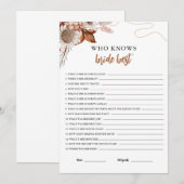 Invitation Tomber amoureux | Qui Connaît La Mariée Meilleure  (Devant / Derrière)