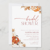 Invitation Tomber dans la Fête des mariées d'amour Citrouille (Devant)