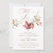 Invitation Tomber dans la Fête des mariées de l'amour (Devant)