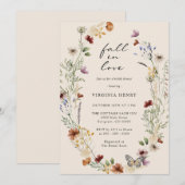 Invitation Tomber dans la Fête des mariées de l'amour (Devant / Derrière)