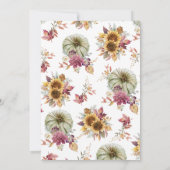 Invitation Tomber dans la Fête des mariées de l'amour (Dos)