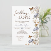 Invitation Tomber dans la Fête des mariées de l'amour, papill (Debout devant)