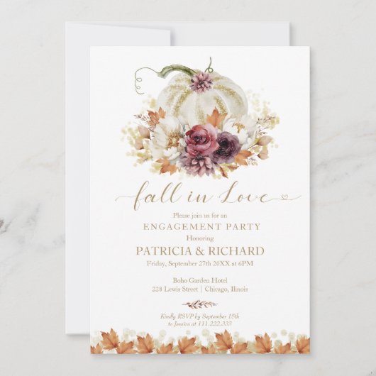 Invitation Tomber dans l'amour (Devant)