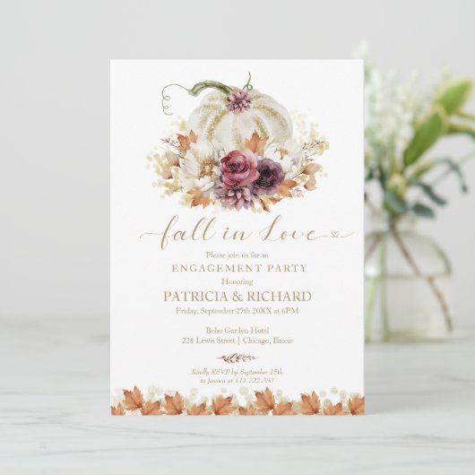 Invitation Tomber dans l'amour (Debout devant)