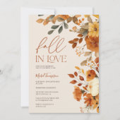 Invitation Tomber dans l'amour aquarelle Fête des mariées de  (Devant)