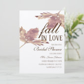 Invitation Tomber dans l'amour aquarelle Fête des mariées feu (Debout devant)