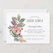 Invitation Tomber dans l'amour aquarelle Fête des mariées flo (Devant)