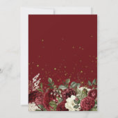 Invitation Tomber dans l'amour Automne Citrouille Floral Fête (Dos)