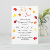 Invitation Tomber dans l'amour Automne Quitte la fête d'engag (Debout devant)