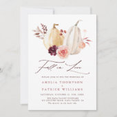 Invitation Tomber dans l'amour Automne tout en un Mariage (Devant)