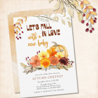 Tomber dans l'amour Autumn Flowers Baby shower Cit