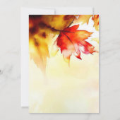 Invitation Tomber dans l'amour Autumn Foliage Fête des mariée (Dos)