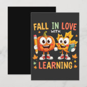 Invitation Tomber dans l'amour avec l'école d'apprentissage (Devant / Derrière)