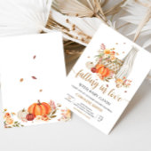 Invitation Tomber dans l'amour Baby shower Citrouille orange