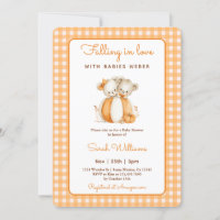 Tomber dans l'amour Baby shower Citrouille Twins