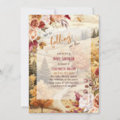 Invitation Tomber dans l'amour Baby shower d'automne (Devant)