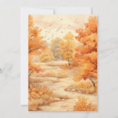 Invitation Tomber dans l'amour Baby shower d'automne (Dos)