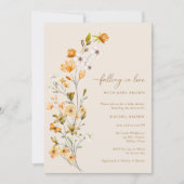 Invitation Tomber dans l'amour Baby shower Fleur sauvage (Devant)